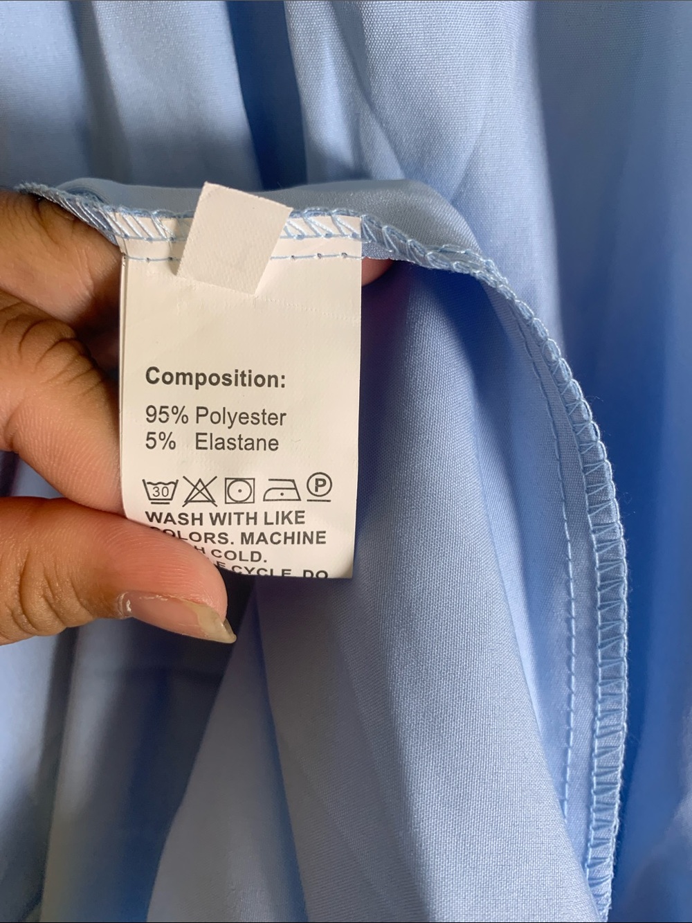 NWOT Light Blue Halter Maxi Dress, Size L - Picture 6 of 6